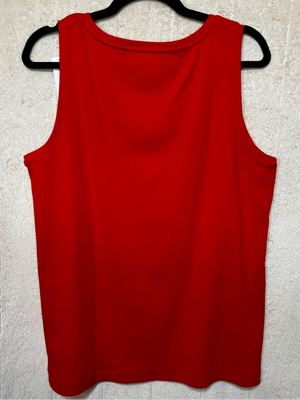 NWT Chico’s Ultimate Tee Red Ribbed Tank Top Size 3 XL - Picture 2 of 5